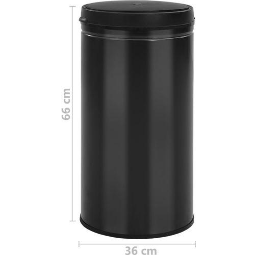 Automatska kanta za otpad sa senzorom 60 L ugljični čelik crna slika 13