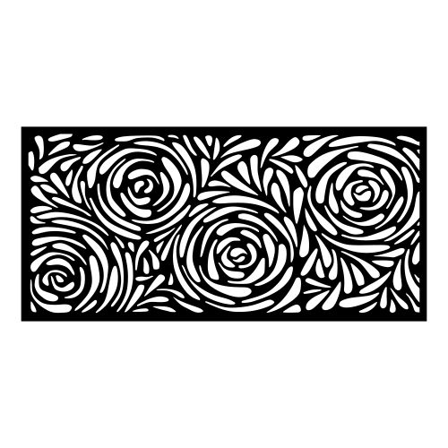 Wallity Metalna zidna dekoracija, Decorative Panel 2 - Black slika 4