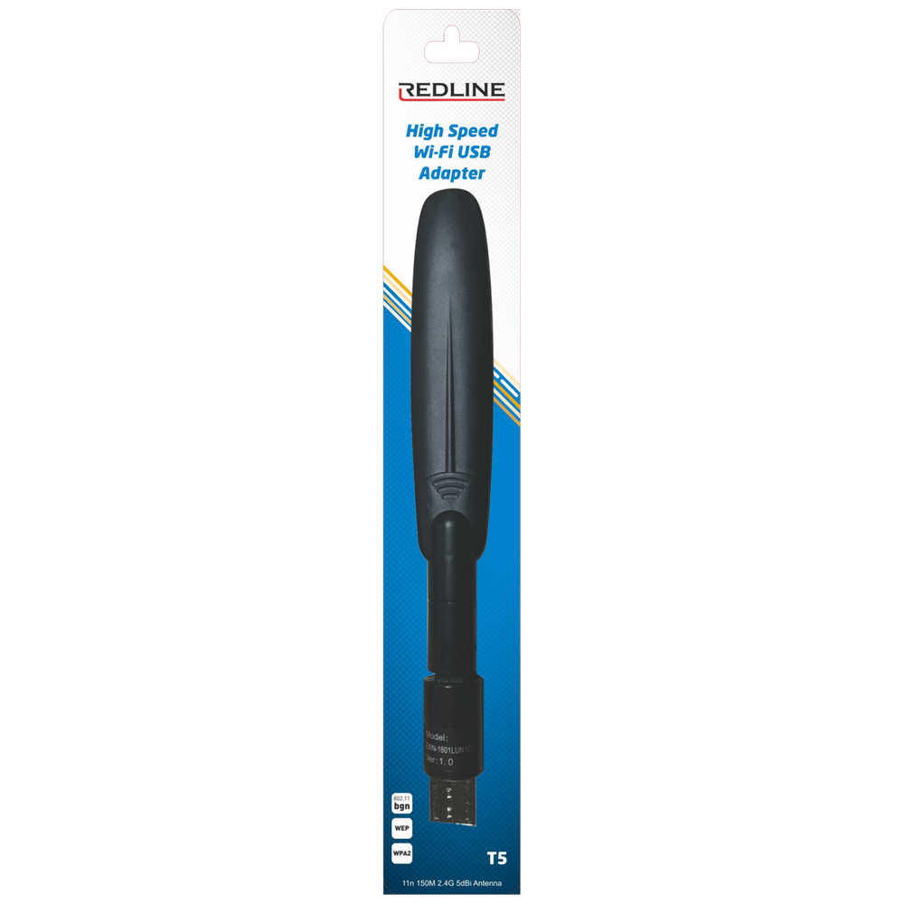 REDLINE Wi-Fi mrežna kartica, USB, 2.4 GHz, 5 dB, 150 Mbps, RT7601 - T5 WiFi antena slika 1