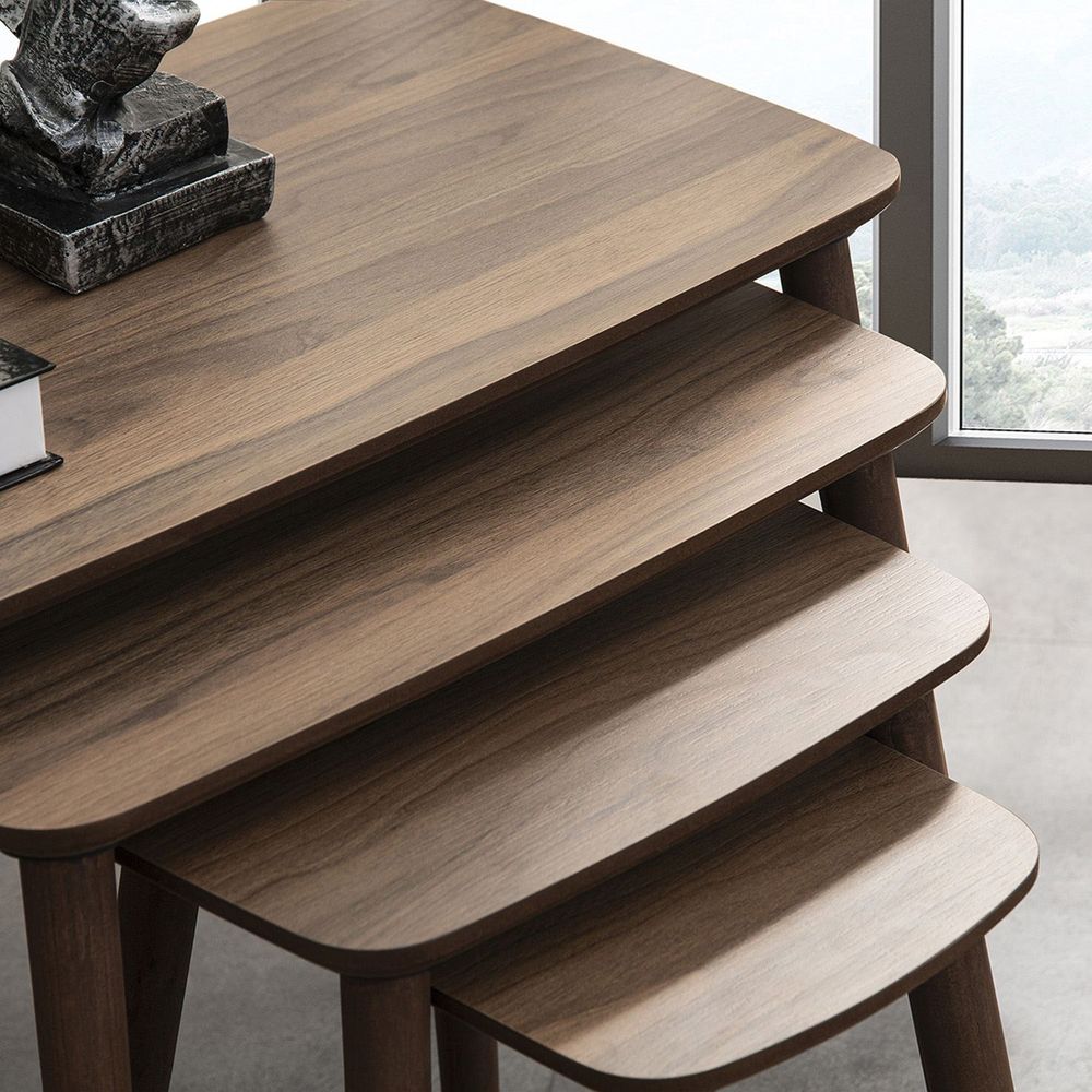 Nesting Table Luci - Set od 4 komada u boji orah slika 4