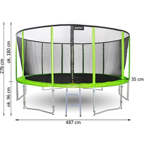 Vrtni trampolin SKYFLYER RING 2 u 1 – 487 cm slika 9