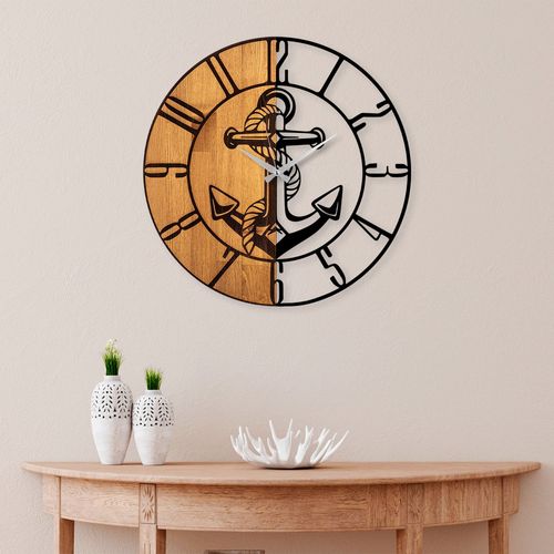 Wallity Ukrasni drveni zidni sat, Wooden Clock - 58 slika 2