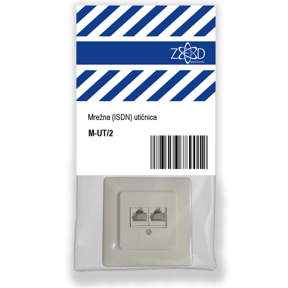 ZED electronic Mrežna / ISDN utičnica, 2 x RJ45 - M-UT/2 slika 1