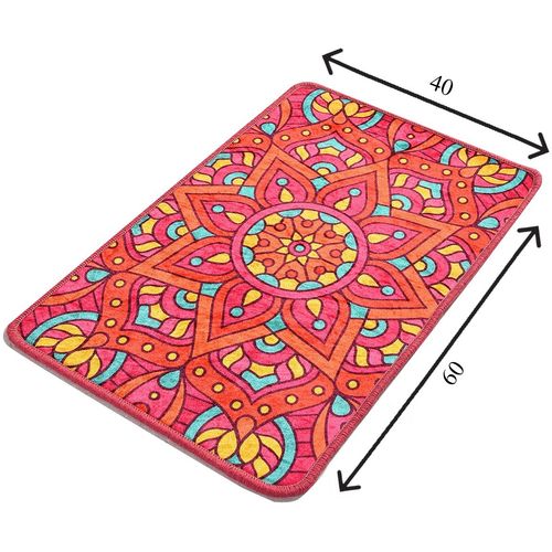 Colourful Cotton Tepih kupaonski, Mandal - Multicolor (40 x 60) slika 3