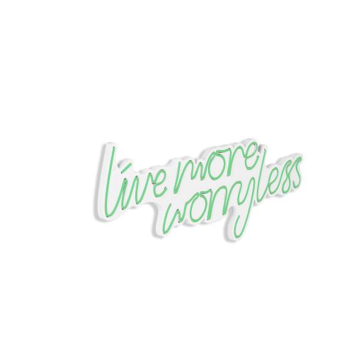 Dekorativna LED rasveta 'Live More Worry Less' - Zelena slika 8