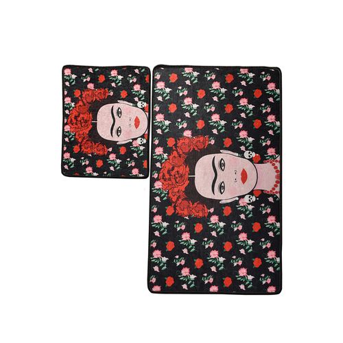 Colourful Cotton Kupaonski tepisi u setu (2 komada), Frida - Black slika 5