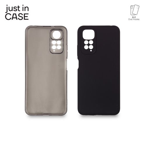 2u1 Extra case MIX paket CRNI za Redmi Note 11 5G/M4 pro slika 1