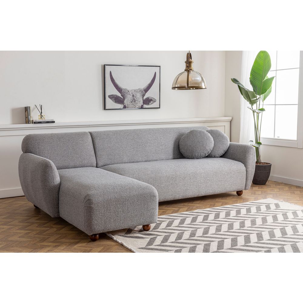 Eddy Corner (CHL-3R) - Svijetlosiva Ugaona Sofa slika 2