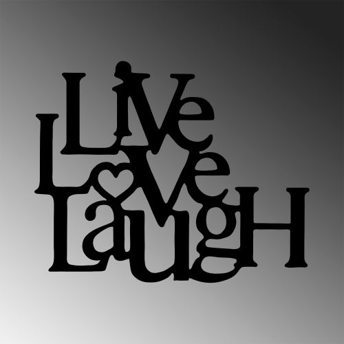 Wallity Metalna zidna dekoracija, Live-Love-Laugh slika 5