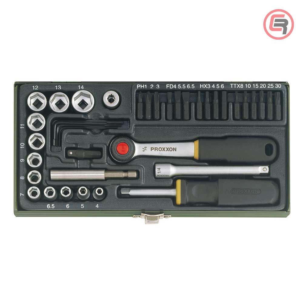 Proxxon Garnitura Nasadnih Ključeva + Bitova 1/4'' 4-13mm / 39 dijelna - 23070 slika 1