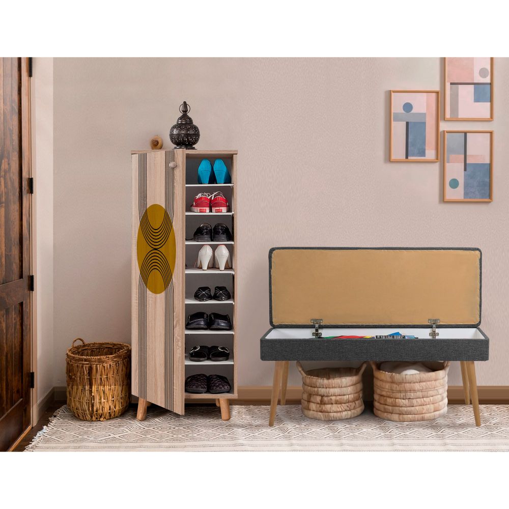 Vegas Sonomo - 907 - 1053 Set Namještaja za Hodnik u Antracit Boji slika 2