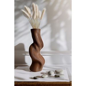 Decorative vase Wave, colour: brown