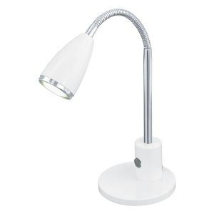 Eglo Fox Stolna Lampa 1x3W LED GU10, 240lm, Bijela/Krom