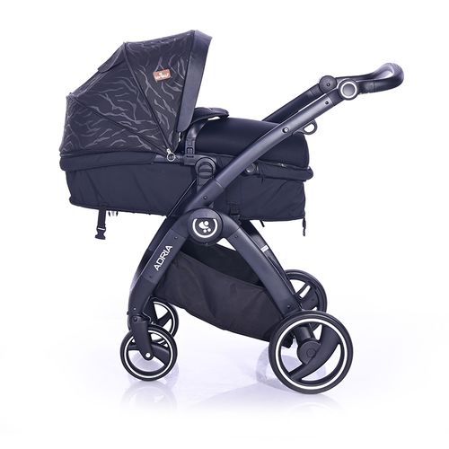 LORELLI ADRIA Kolica Black 2u1 SET: Košara + Putna Torba + Zimska Navlaka (do 15 kg) slika 4