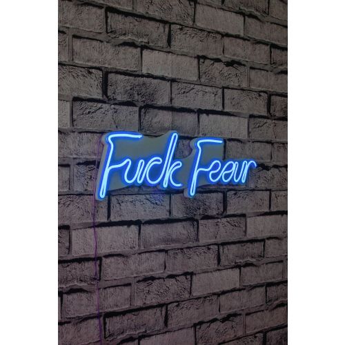 Wallity Ukrasna plastična LED rasvjeta, Fuck Fear - Blue slika 1