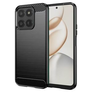 Techsuit Carbon Silicone maska za Honor 400 Smart 5G / 400 Smart 4G / X7d 4G– crna