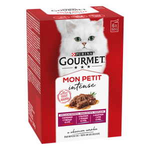GOURMET Mon Petit Intense, vrećice s govedinom, teletinom i janjetinom, 6x50 g