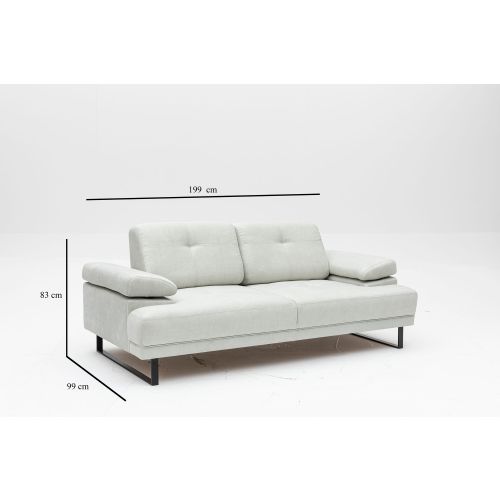 Atelier Del Sofa Dvosjed MUSTANG bijeli, Mustang - White slika 4