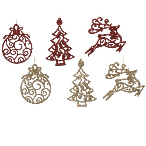 Novogodišnji ukras za jelku Hanging ornament assorted 13cm 028919 - KMG slika 2