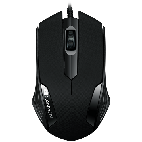 CANYON Optical wired mice, 3 buttons, DPI 1000, Black slika 1