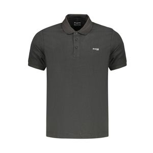 LOTTO MEN'S BLACK SHORT-SLEEVED POLO SHIRT