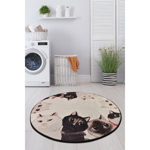 Angry Cats Multicolor Bathmat