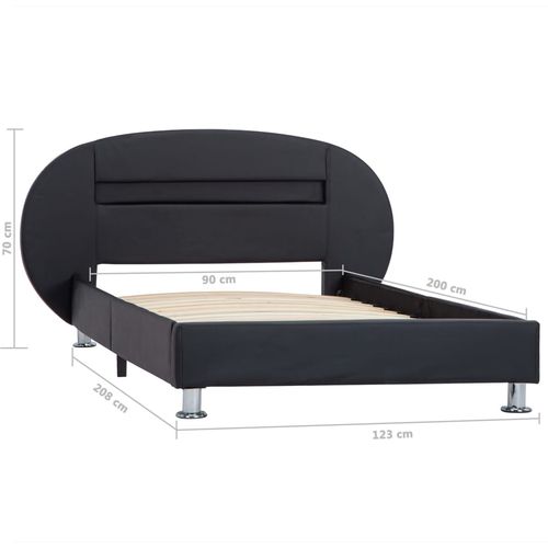 Okvir za krevet od umjetne kože s LED svjetlom crni 90 x 200 cm slika 28
