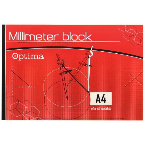 Blok milimetarski A4 OPTIMA 25l slika 1