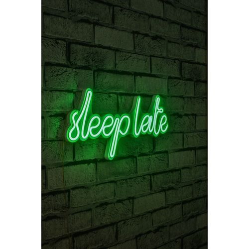 Wallity Ukrasna plastična LED rasvjeta, Sleep Late - Green slika 11