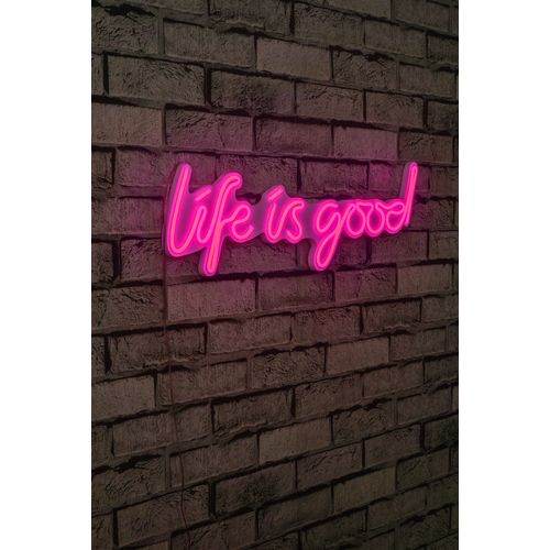 Wallity Ukrasna plastična LED rasvjeta, Life Is Good - Pink slika 1