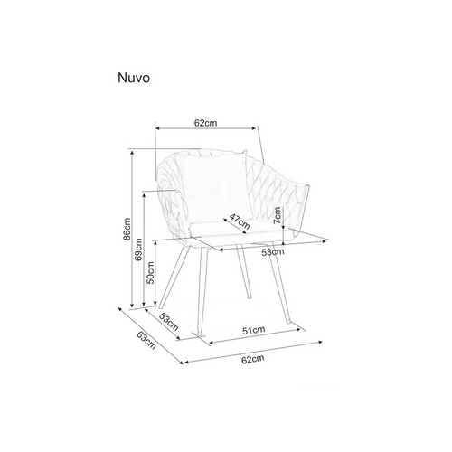 Stolica NUVO - baršun slika 5