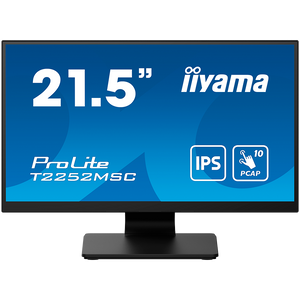 Monitor IIYAMA T2252MSC-B2 21.5" IPS TOUCH Capacitive 1920 x 1080, 250 cd/m², 1000:1, 5ms, Touch points 10, Touch method stylus, finger, glove, Touch interface USB, HDMI x1, DisplayPort x1, Speakers 2 x 1W, Tilt, VESA