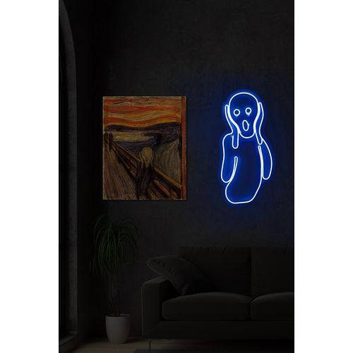 Wallity Ukrasna plastična LED rasvjeta, Scream - Blue slika 1