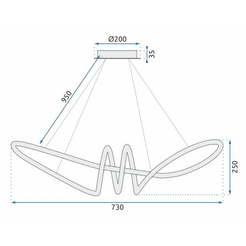 TOOLIGHT Moderna stropna svjetiljka LED + PILOT APP823-CP BLACK slika 18