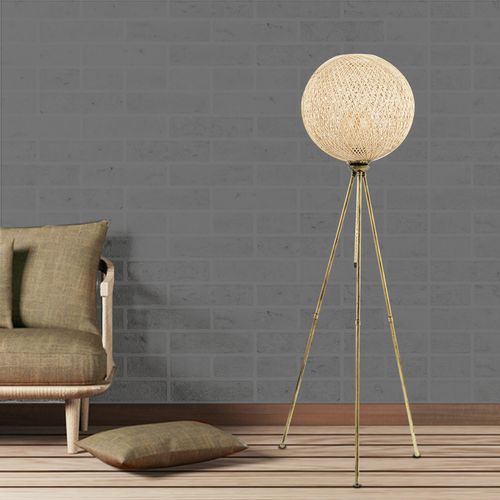 Opviq Podna lampa PIED metal- juta zlatna, promjer 35 cm, visina 138 cm, E27 45-60 W, Pied - Gold slika 1