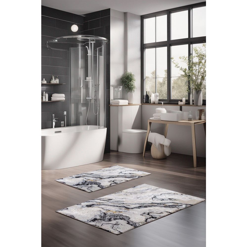 Set prostirki za kupatilo (2 komada) CT-5021, boje: više boja slika 1