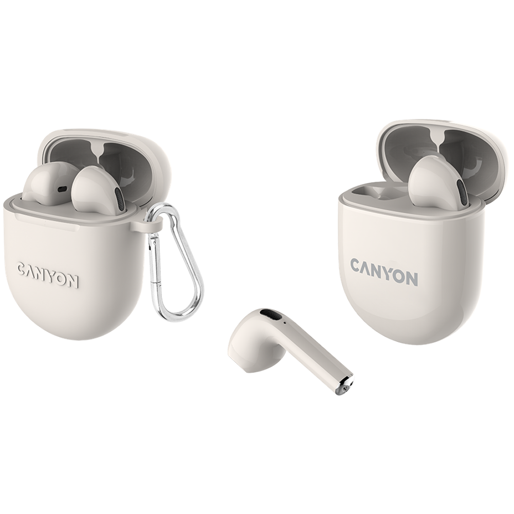 CANYON TWS-6 Bežične Bluetooth Slušalice, Bež slika 2