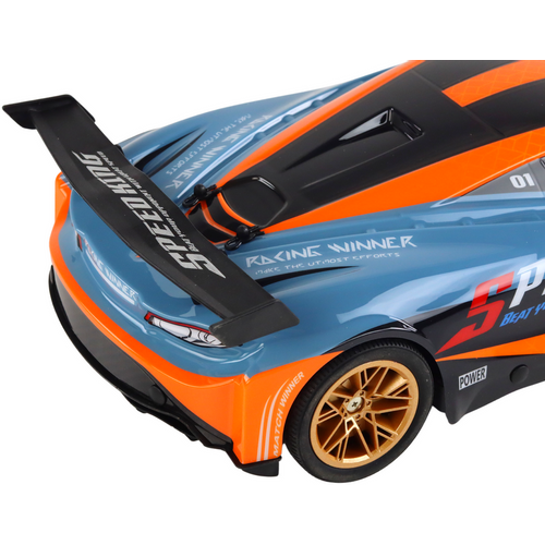 Veliki sportski automobil na daljinsko upravljanje - 1:10 - Narančasta slika 3