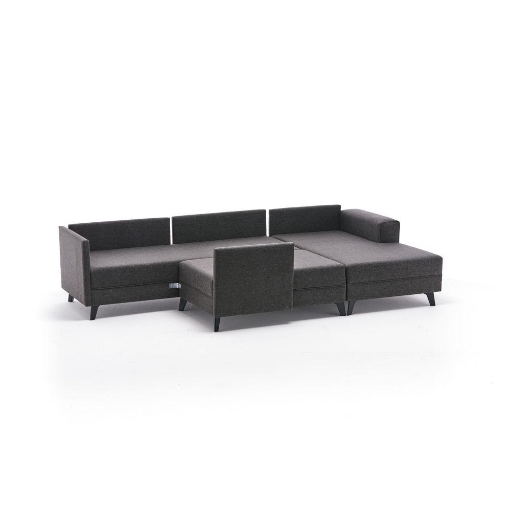 Efsun - Ugao Sofa na Razvlačenje u Antracit Boji slika 2