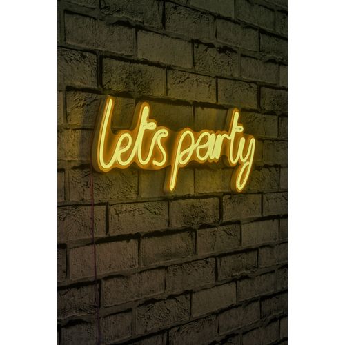 Wallity Ukrasna plastična LED rasvjeta, Lets Party - Yellow slika 1