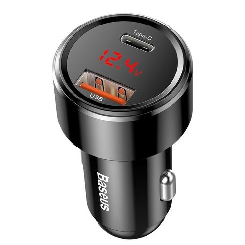 Baseus Magic auto punjač USB + USB-C QC 4.0 PD 45W (crni) slika 1