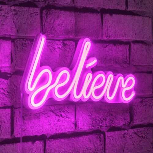 Wallity Ukrasna plastična LED rasvjeta, Believe - Pink slika 9