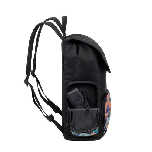 Ruksak RivaCase Agora 5425 black Urban Print backpack "Skaters", 15L slika 9