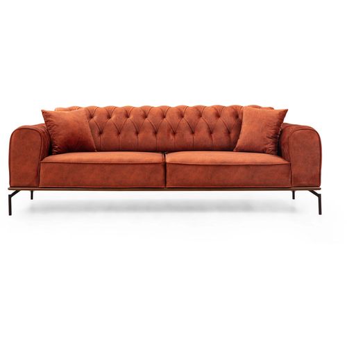 Atelier Del Sofa Trosjed SIESTA narančasta, Siesta With Capitone 3 Seater - Orange slika 3