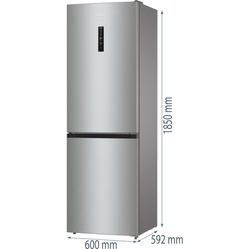Gorenje NRK619DA2XL4 Kombinovani frižider, NoFrost, Širina 60 cm, Visina 185 cm, Siva boja slika 2