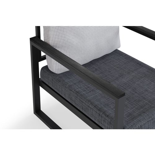 Hanah Home MTLKNP003 Sivi Crni Set za baštensko opuštanje slika 3