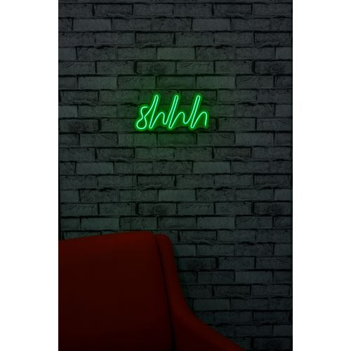 Wallity Ukrasna plastična LED rasvjeta, Shhh - Green slika 2