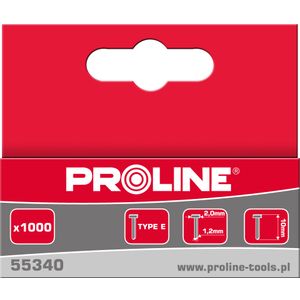 KLAMERICE TIP E/J 10MM 2,0*1,2MM 1000KOM PROLINE  55340