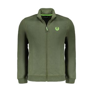 GIAN MARCO VENTURI MEN'S GREEN ZIP SWEATSHIRT