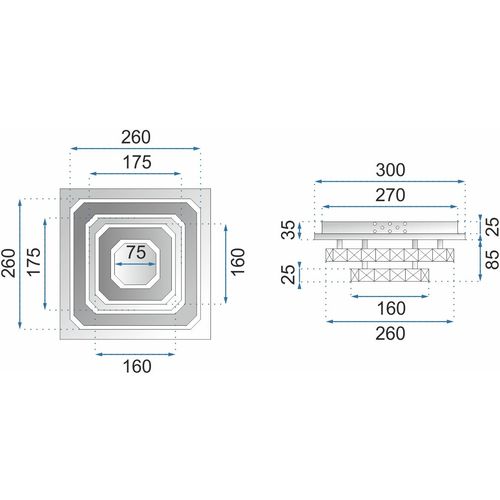 Kistalna stropna lampa LED 24W Kvadratna APP409-C APP410-C slika 18